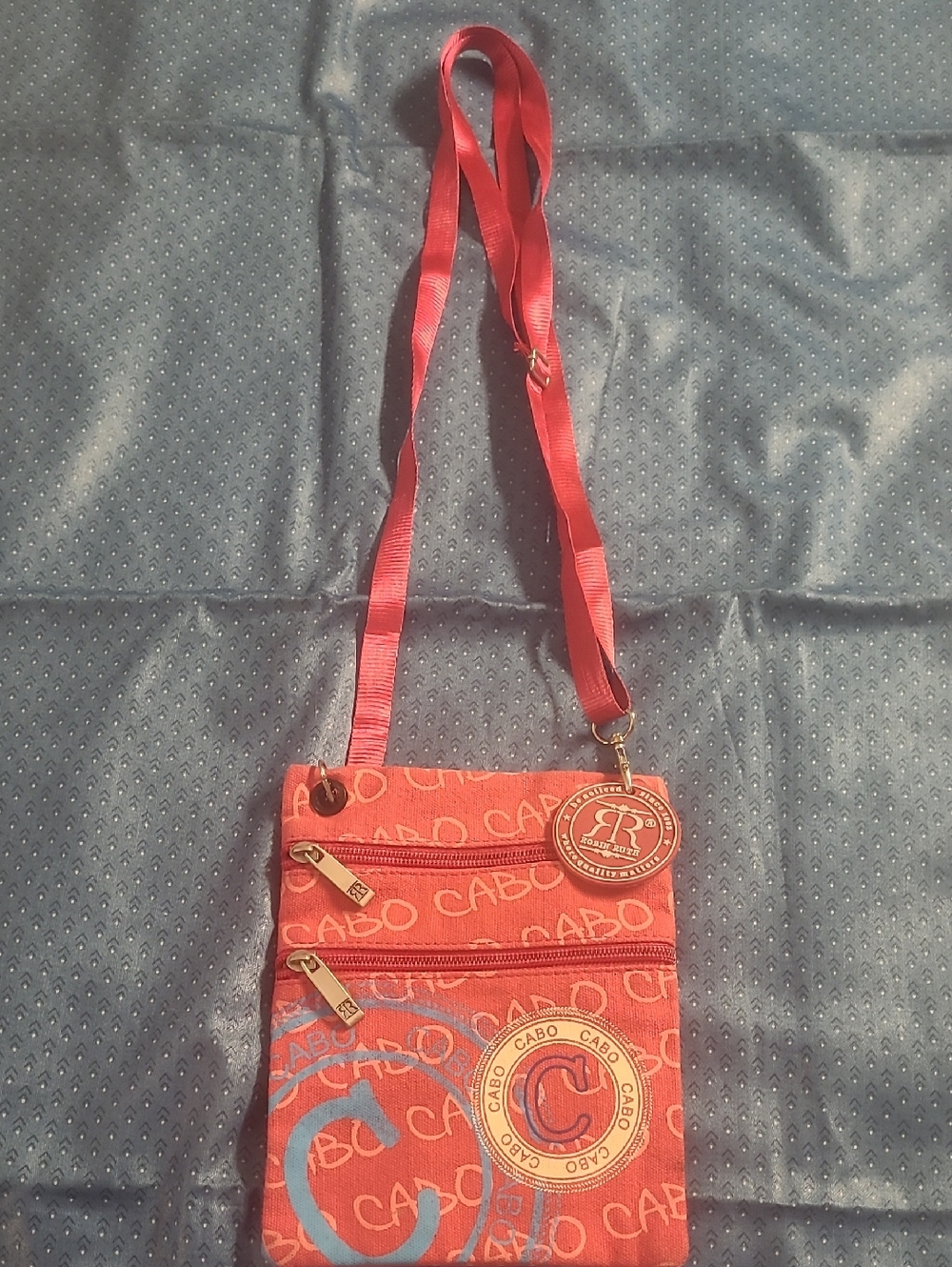 Robin Ruth Red Cabo Logo Crossbody Bag
